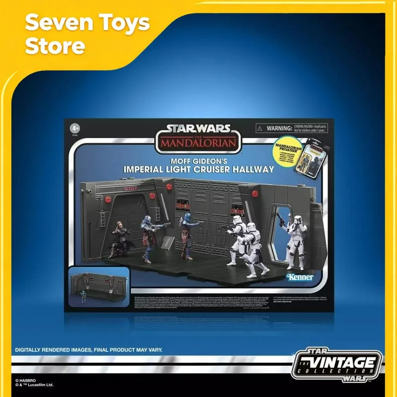 Figuras de acción de Star Wars de 3,75 pulgadas, The Mandalorian, Moff Gideon's Imperial Light Cruiser Hallway Set, modelo de figura de Star Wars, regalo