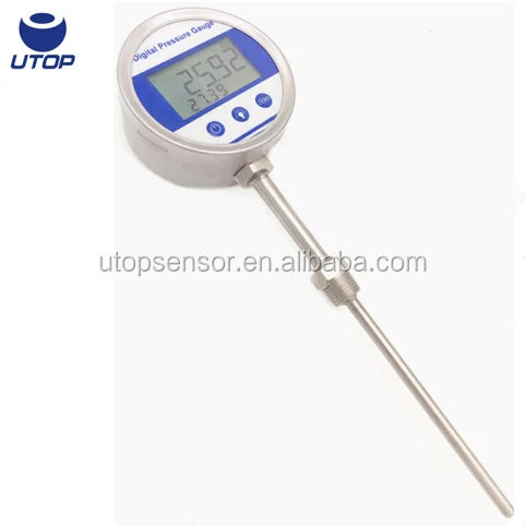 Stainless Steel pt100 Resistor 5-digit Dial 100 Digital Gas Water Temperature Gauge