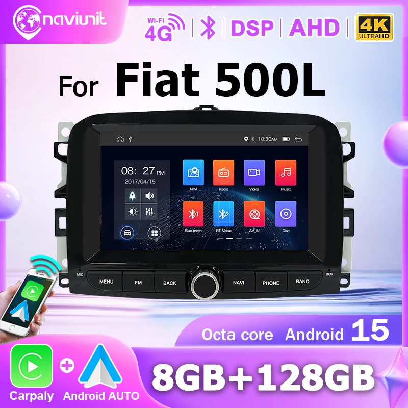 Autoradio Carplay sans fil 2 DIN, Android 15, stéréo automatique, Bluetooth 500L 2012 – 2021, écran 7 pouces, lecteur multimédia, Navigation