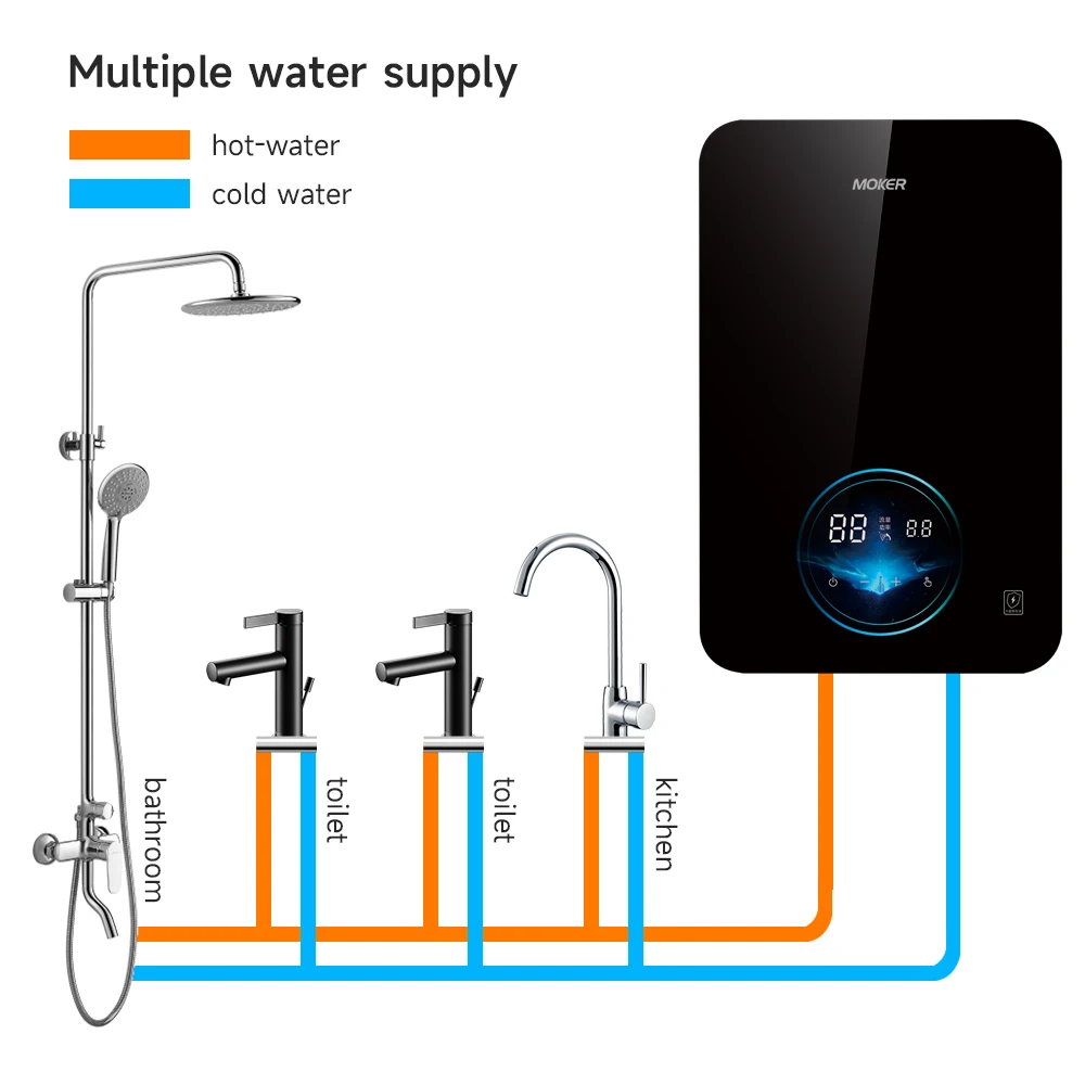 Neue Technologie elektrischer Durchlauferhitzer kleiner Warmwasser hersteller oem odm 220v-240v Großhandel sofortige Verwendung