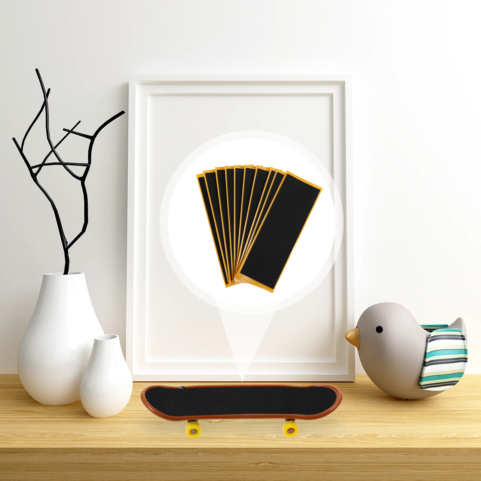 10 stücke Finger Skateboard Aufkleber Nicht-Slip Klebstoff Ersatz Für Mini Skateboard Kinder Zubehör Grip Tape Liefert