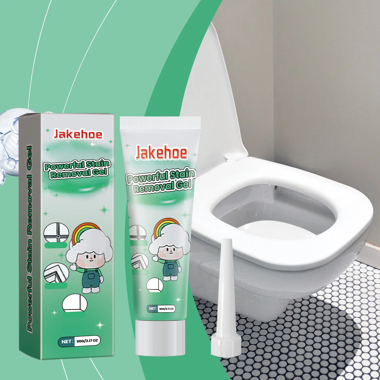 

Heavy Duty Cleaning Gel for Kitchen Bathroom Stains Grease Rust Remover Multi-Surface Degreaser Safe & Effective 1 Set