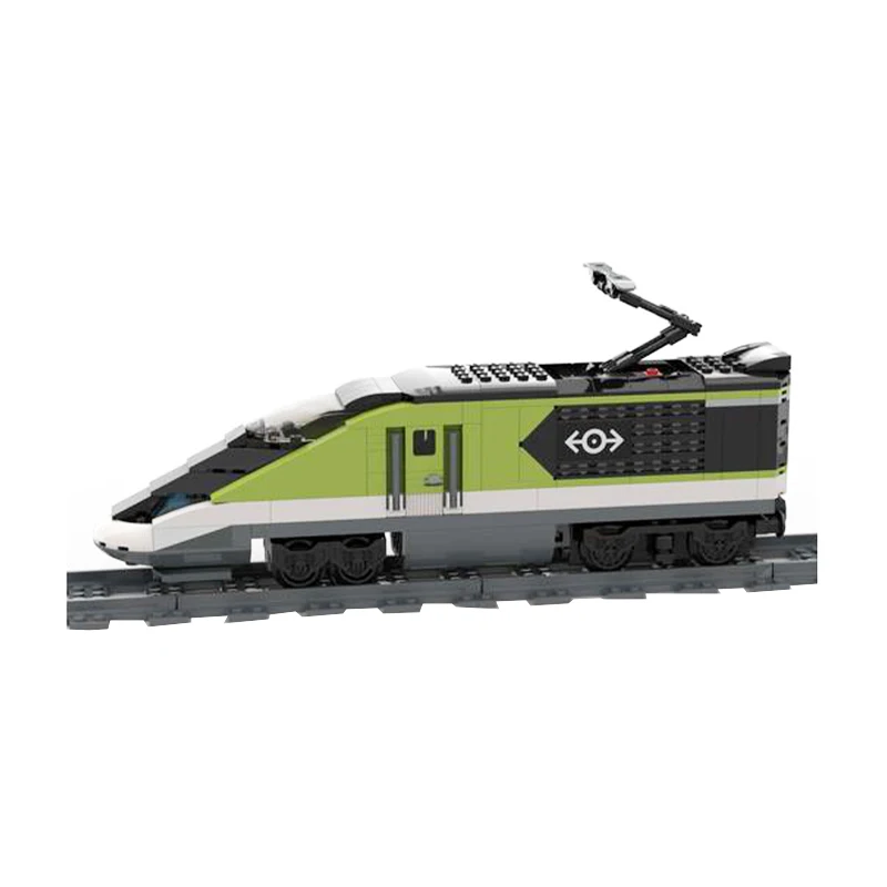 Urban Transportation Series Express Passenger Train MOC-116778 Building Block Model Technology Assembled Toys For Children Gift