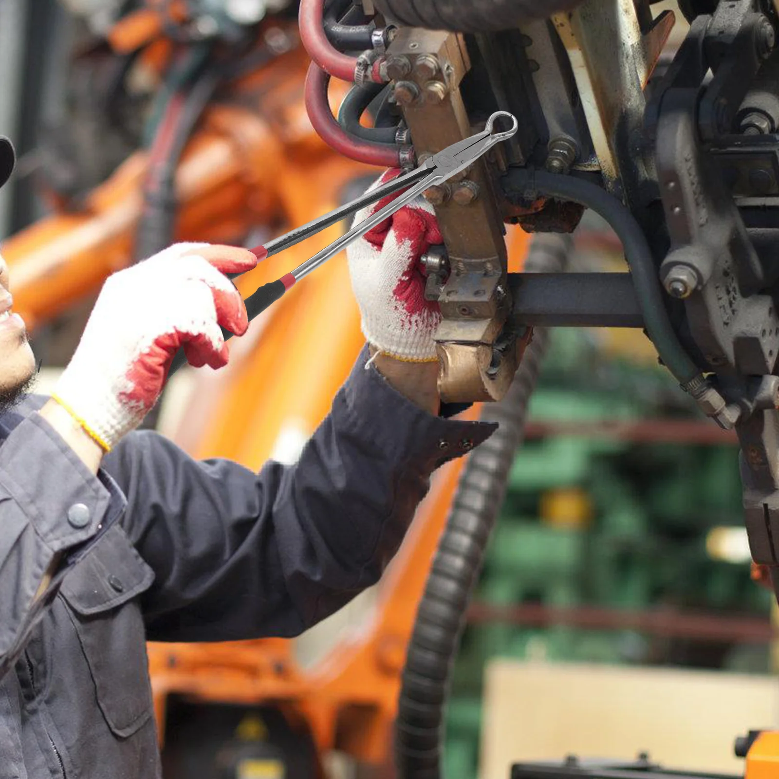 

Extended Electrical Disconnect Plier Long Handle Sturdy Carbon Steel Tool for Car Repair Spark Plug Removal Multifunctional