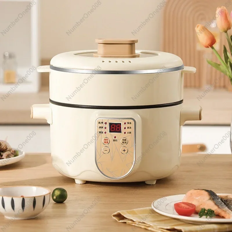 220V Multifunctional Household Electric Cooking Pot Smart Reservation Non-stick Rice Cooker Large Capacity Electric Hot Pot 3.5L