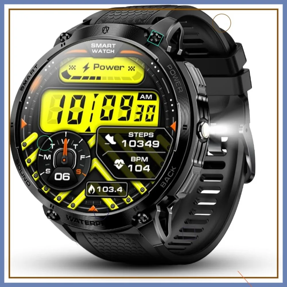 Military Smartwatch for Men with 1.75