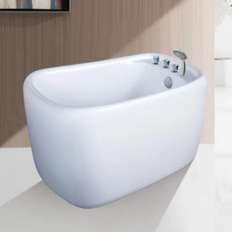 Wholesale Single Acrylic Square Deep Mini Bathtub Modern Bathroom Small Free Standing Bath Tub