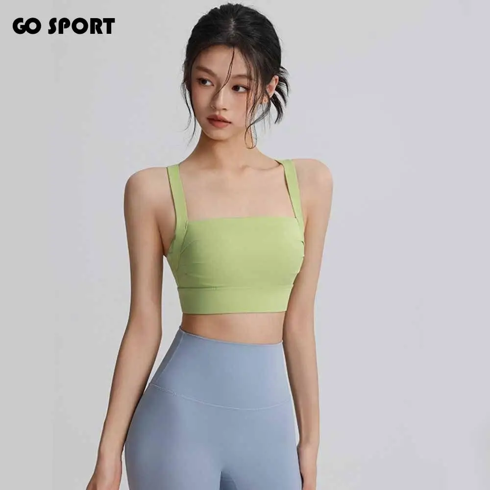 

Removable padding Women's Sports Bra Shock-proof High Impact Support Fitness Bra Comfortable Back Hollow Out Gym Crop Top Gym