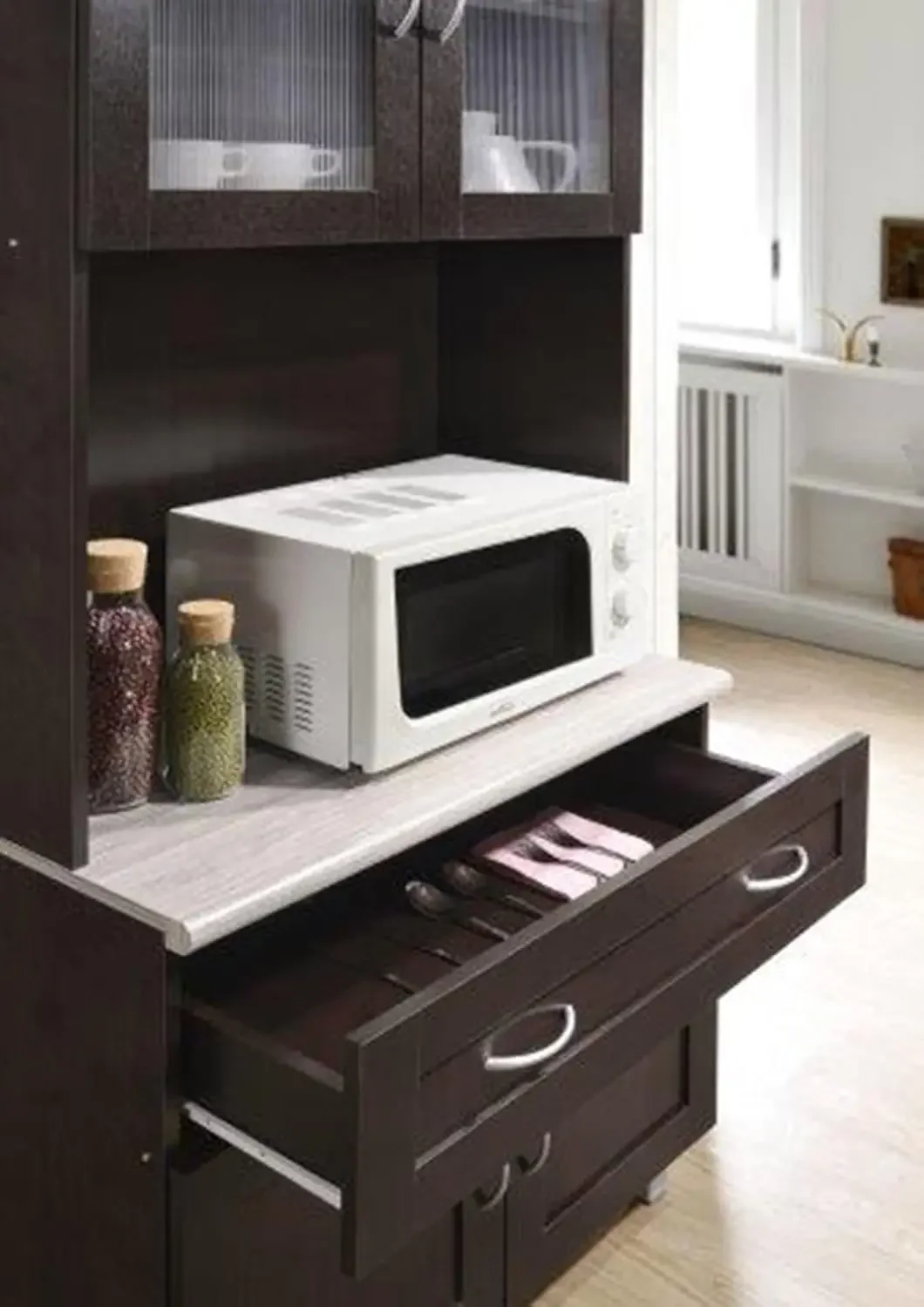 CHOCO Kitchen Cabinet, Chocolate Grey