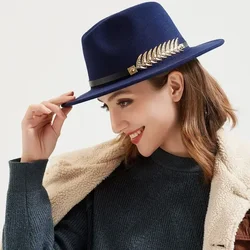 Women Elegant Fashion Jazz Formal Occasion Couples Hats Large Brimmed Jazz Hats Autumn and Winter British Vintage Top Hats Gifts