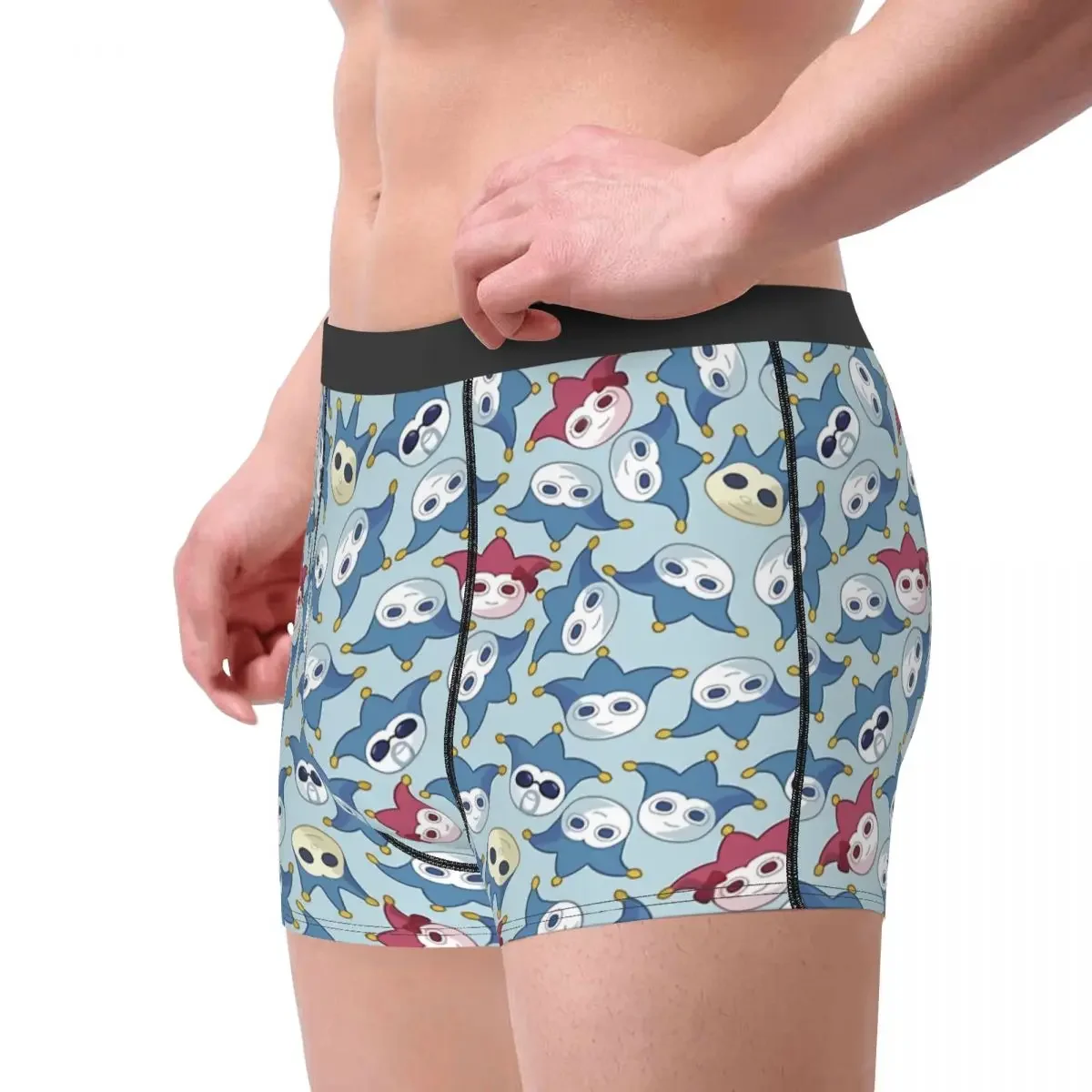 Blue Badger Pattern Underpants Cotton Panties Men's Underwear Ventilate Shorts Boxer Briefs