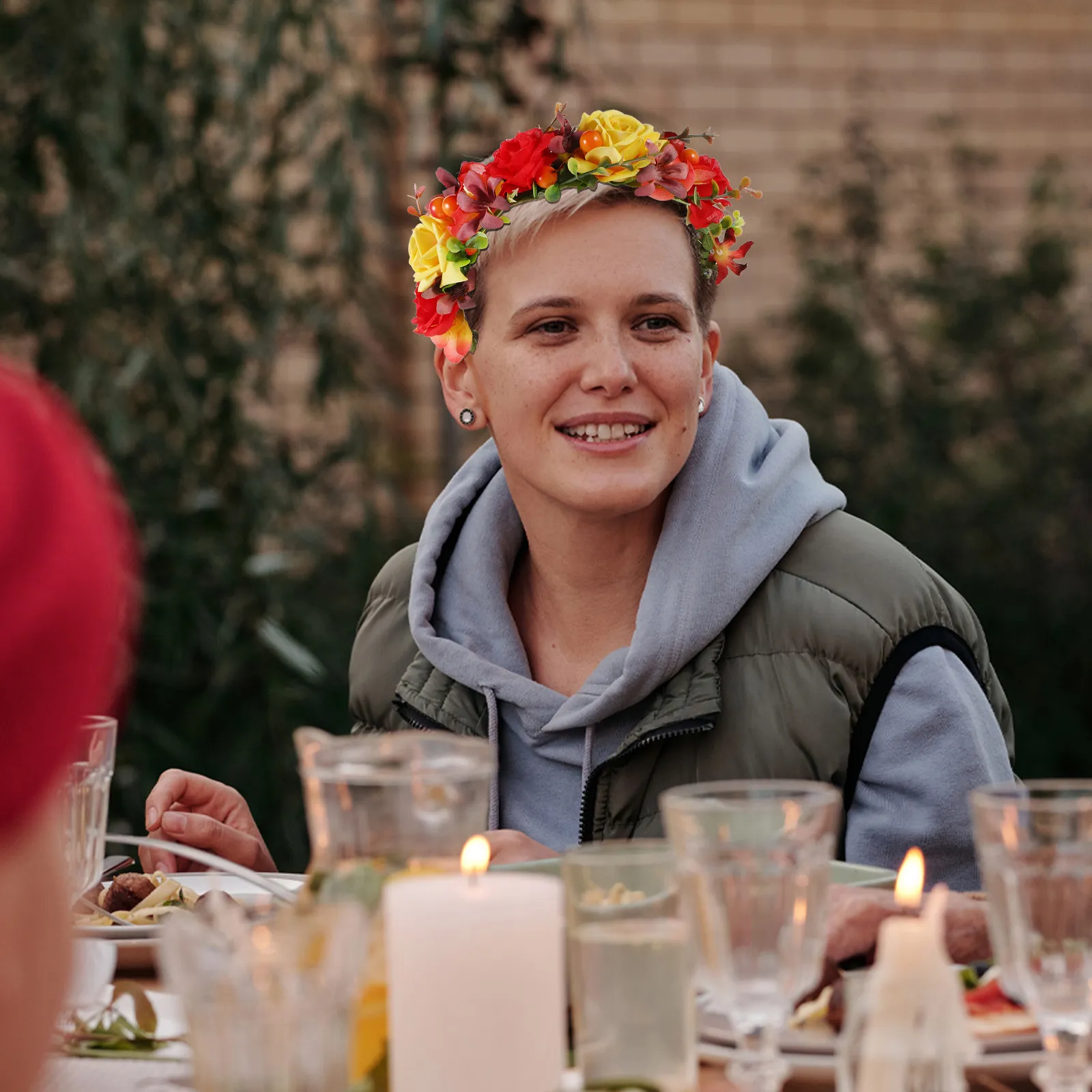 

1 шт. Мягкий тканевый ободок для волос с розами, головной убор для невесты, для фотосессий, костюмированных вечеринок, праздничный подарок, имитация цветочного аксессуара