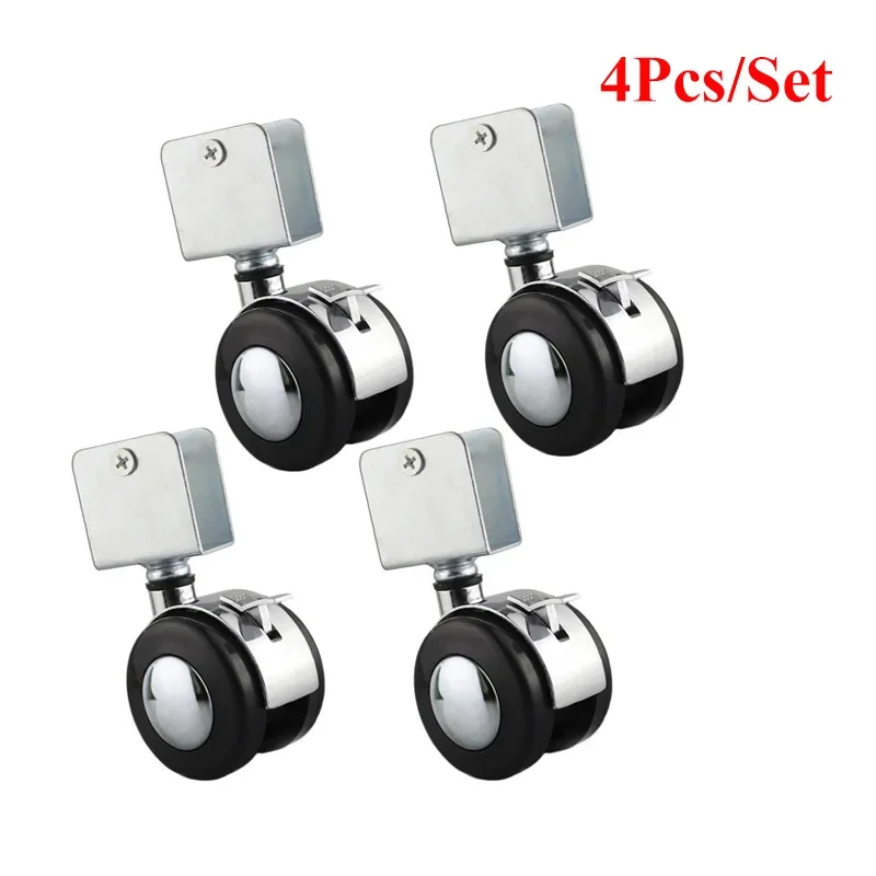 4pcs Brand New 2 Inch Crib Casters With Splint Brake Rotating Wheels Zinc Alloy + Nylon High Quality Hardware Fittings
