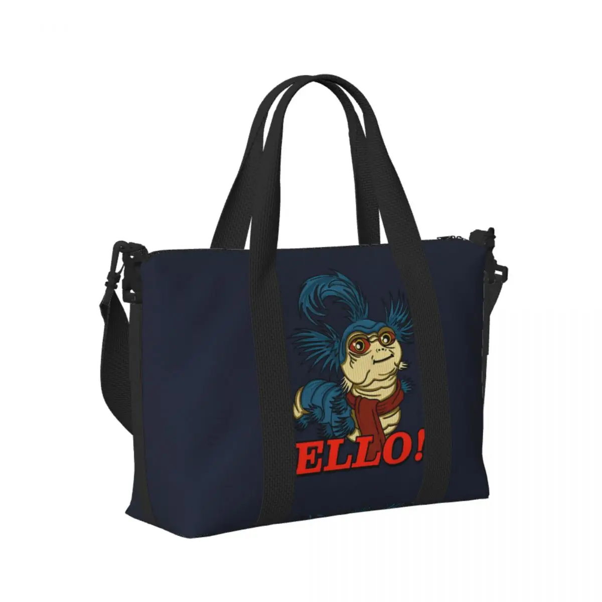 

Custom Ello Worm Beach Travel Bag Large Capacity Tote Bags for Gym Sport Women Shopping Duffle Shoulder Bag