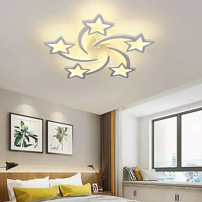 Imagem -02 - Creative Stars Led Ceiling Light Luminárias Internas para Decoração de Sala Iluminação Luzes Led Decoração de Casa com Controle Remoto