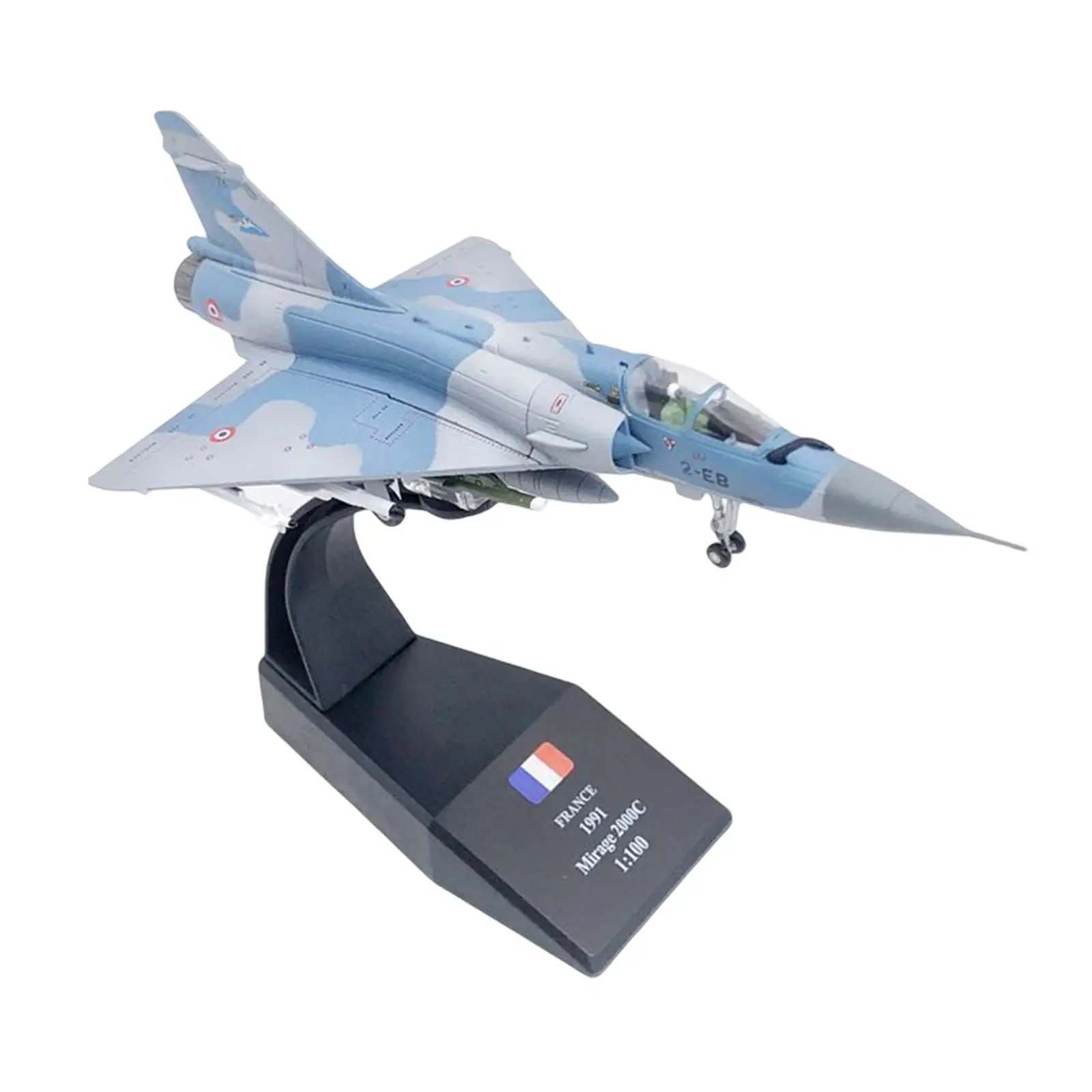 1:100 2000 Fighter Airplane Model with Stand, Ornaments Miniature