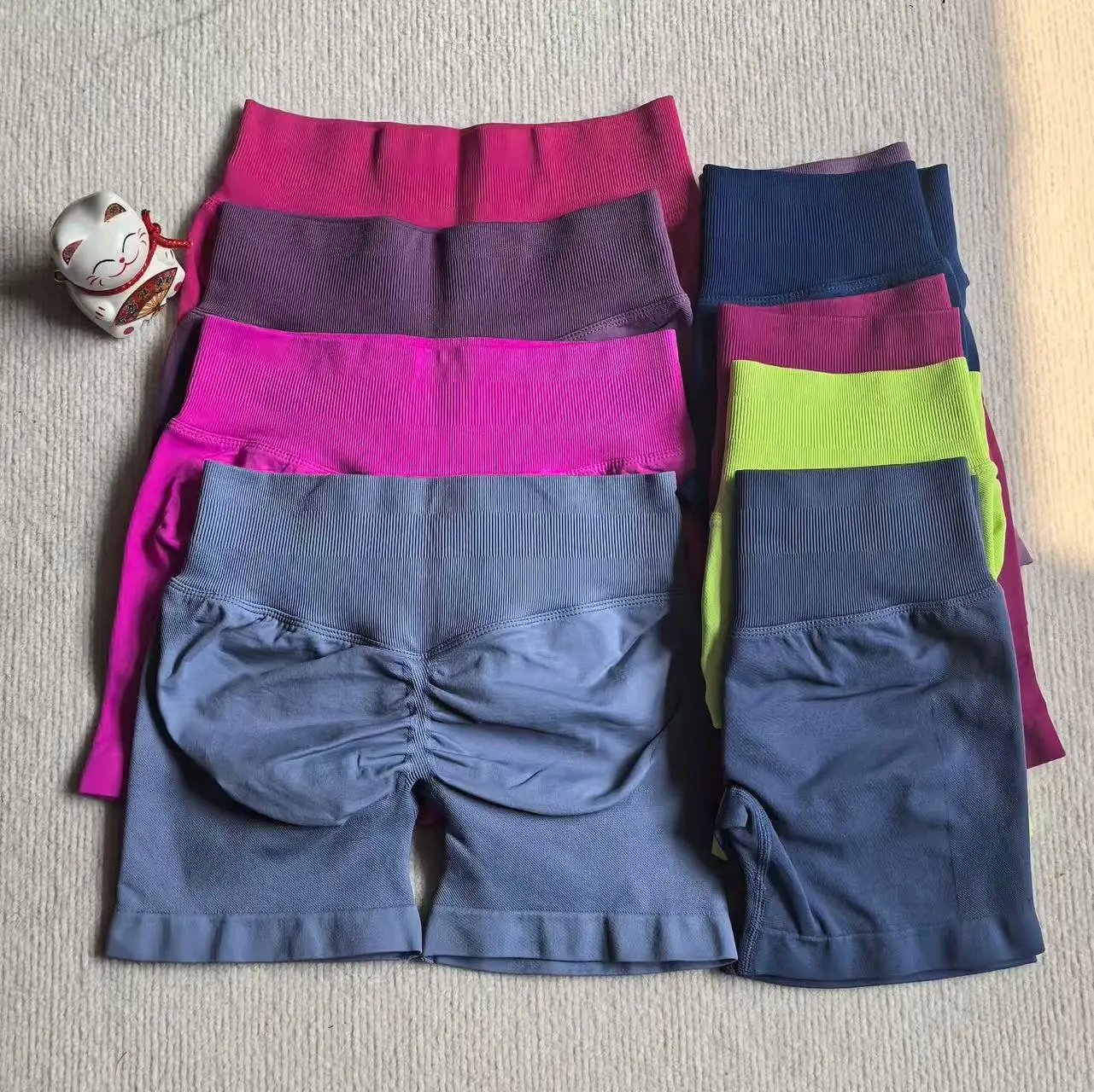 High-waisted Yoga Pants Fitness Pants Summer High Elasticity Thigh Training Peach Buttock Lifting Exercise Three-point Shorts