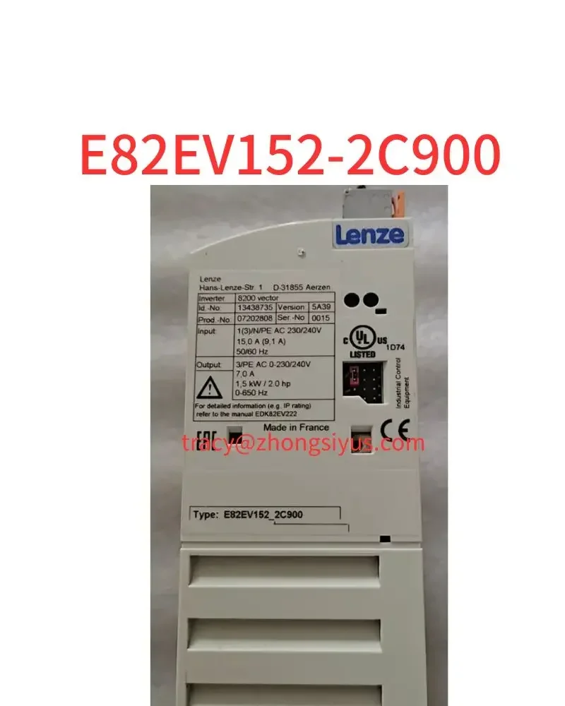 

Использованный инвертор серии 8200 E82EV152-2C900. 1,5 кВт