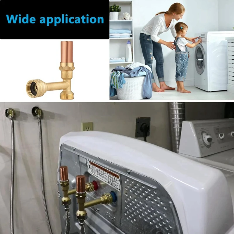 BAAG- (paquet de 2) Parafoudre de marteau à eau pour Machine à laver et tuyau d'arrosage de 3/4 pouces, en cuivre, absorbe les chocs et réduit le bruit