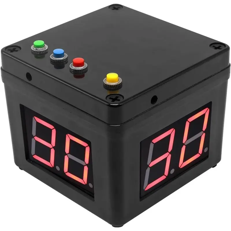 ABLN-Poker Shot Clock Secondi Conto alla rovescia Poker/Casino/Torneo degli scacchi 20/30 secondi e tempo personalizzato Timer cubo su 4 lati Nero
