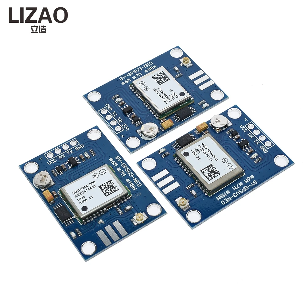 LIZAO 3V-5V GPS Module NEO-6M NEO-M8N NEO-M7N for APM2.5 Pixhawk Flight Controller RC Drone
