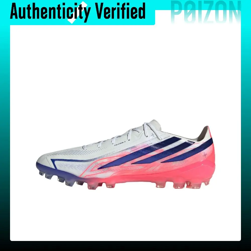 Adidas F50 Soccer Shoes Unisex Low-top White/Solar Purple/Swirl Neon Red KK1034
