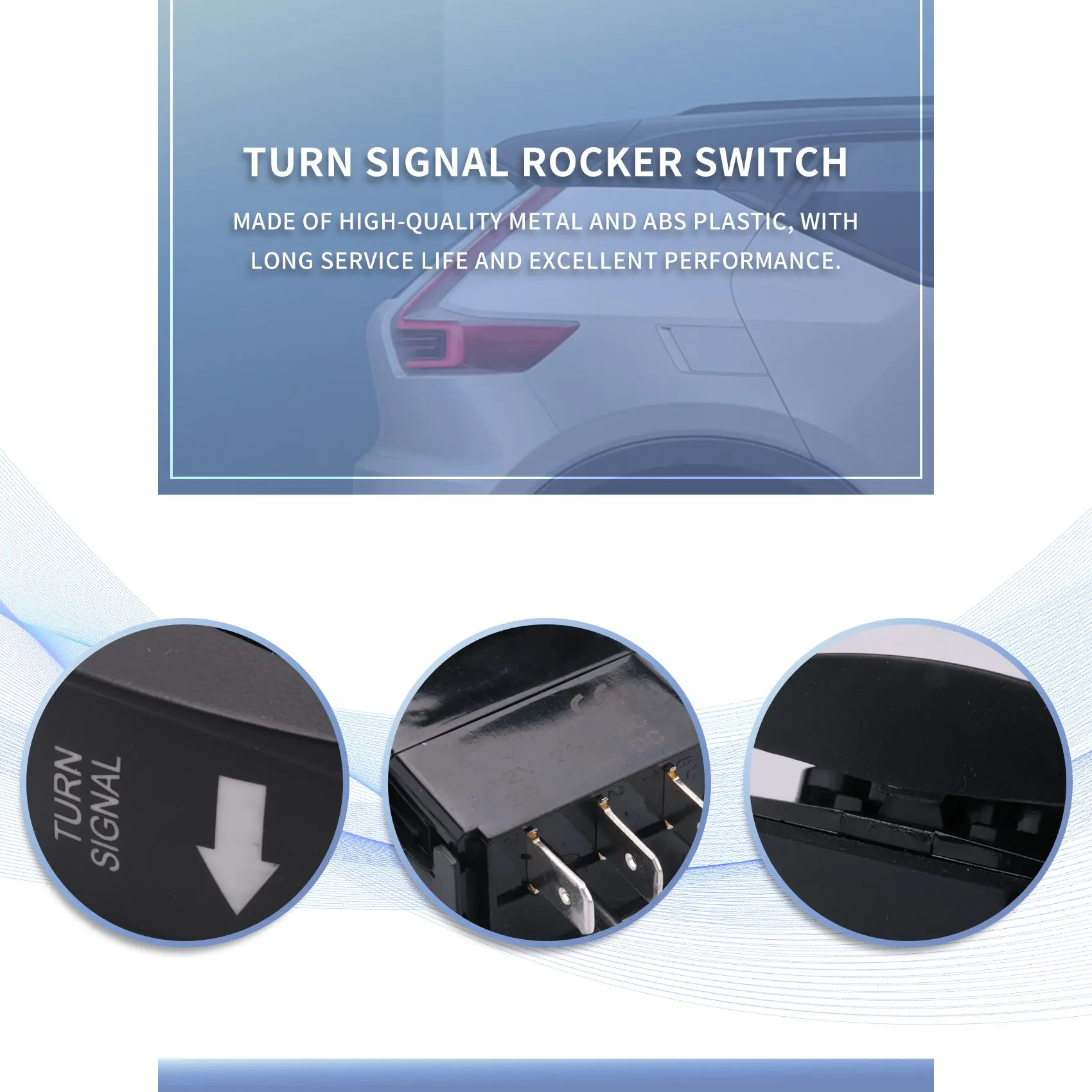 Turn Signal Rocker Switch LED For RV Vehicle Off-Road Pickup Tractor Boat Motorcycle 4Pin Universal Switch Top-Rated