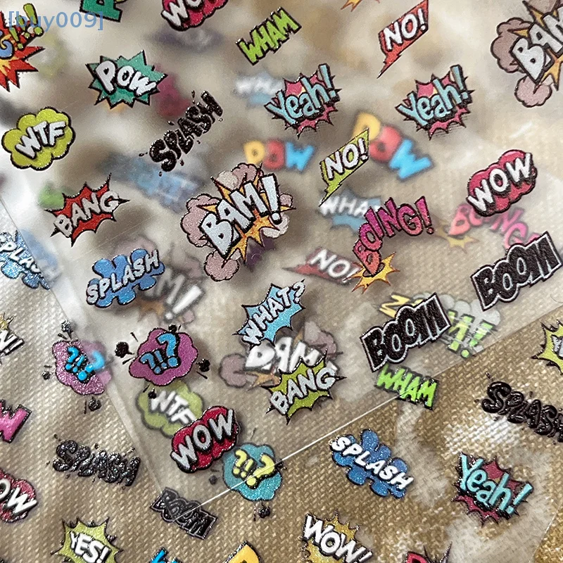 【buy009】 Adesivi per nail art con design a lettere colorate 3D Lettere dell'alfabeto maiuscole Disegni artistici Decorazione per decalcomanie per nail art fai da te