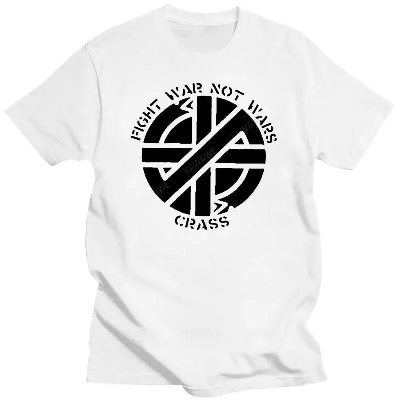 

Men's Summer T-Shirt Crass Band Logo Punk Rock Men's T-Shirt Brand Fashion Summer Casual Sports Cotton Breathable T-Shirt