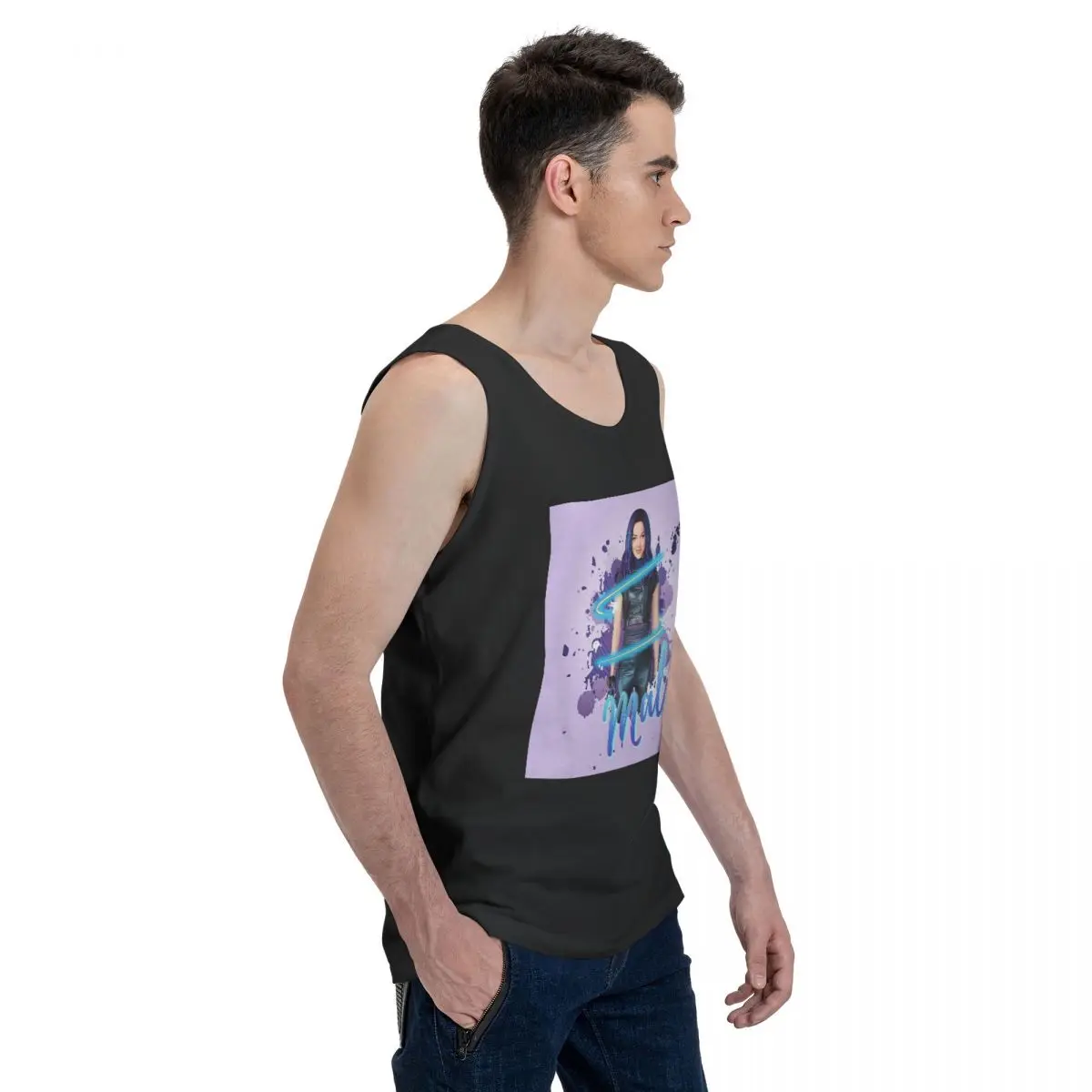 Mal - Descendants 3 100% Cotton Men's Sweatshirt Vest Sleeveless Clothing Tees Men Tank Tops T-shirt