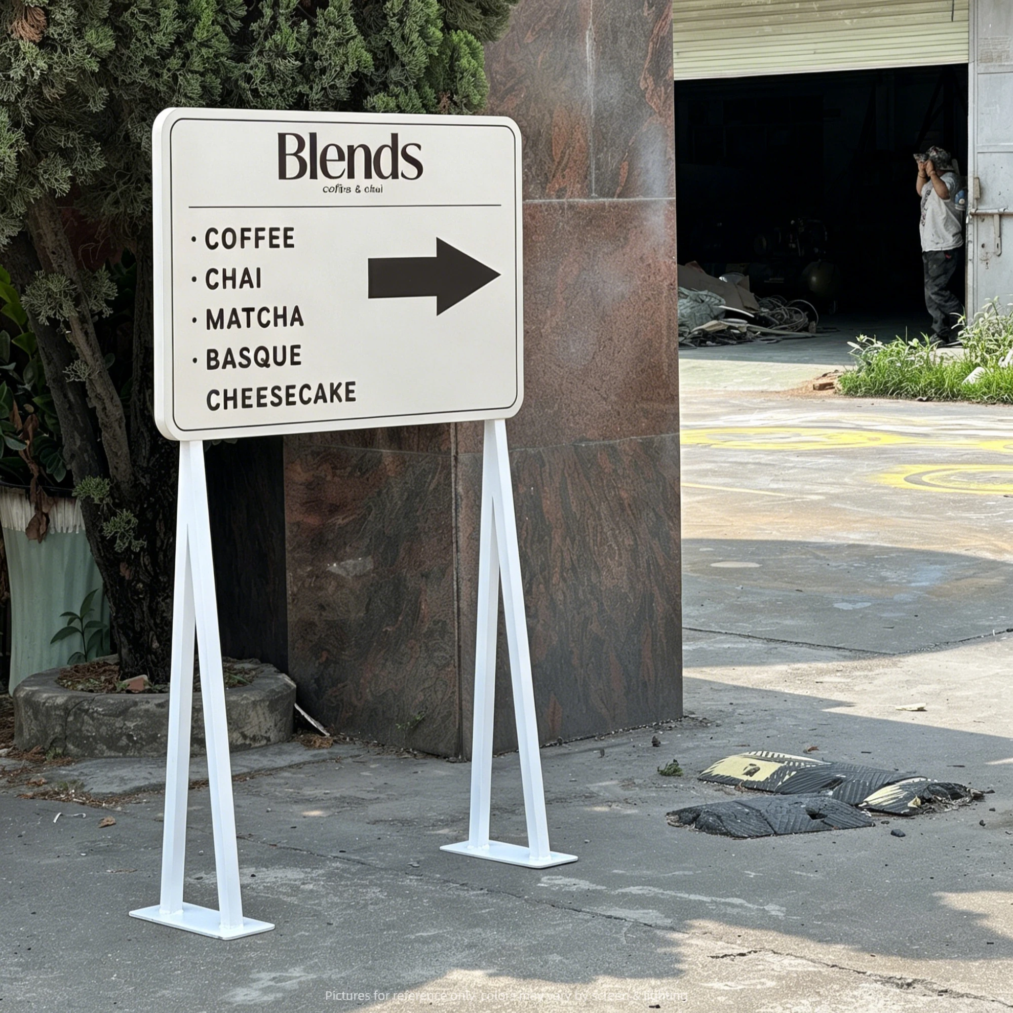 Outdoor Vertical Bracket Road Sign Double-sided Guide Sign Directional Guidance Sign Customization