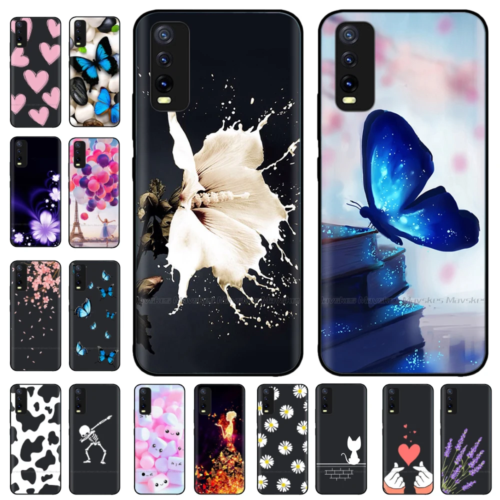 For Vivo Y20 Case Soft Black Silicone Back Case for Vivo Y20S Y20 Y 20i Y11s Phone Cover for Vivo Y20i V2027 Case Coque Fundas