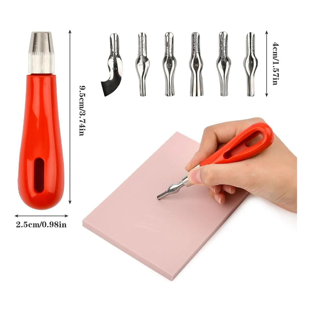 Linóleo Rubber Stamp Making Kit, Blocos com ferramentas cortador, DIY, 12Pack