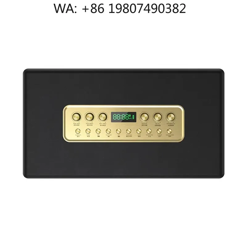 

High Capacity Portable Karaoke Speaker UHF Wireless Mic Home Stage HiFi Audio System