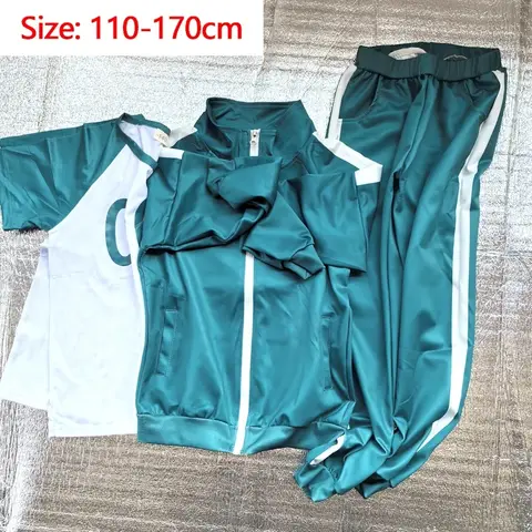 LUII In Stock Calamari Game Cosplay Costume 456 230 001 Thanos Tracksuit Jacket T-shirt Pants Suit Teenager Adult Sweatshirt LUI