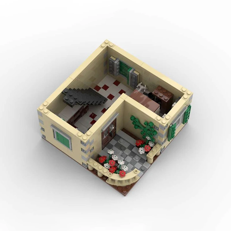 741 Uds. MOC arquitectura clásica Villa italiana elegante modelo DIY bloques de construcción juguetes de cumpleaños regalo
