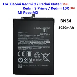 Batería Original BN54 para Xiaomi Redmi Note 9, 5G, Note9 / Redmi 9 / Redmi 10X, 4G, 2024 años, novedad