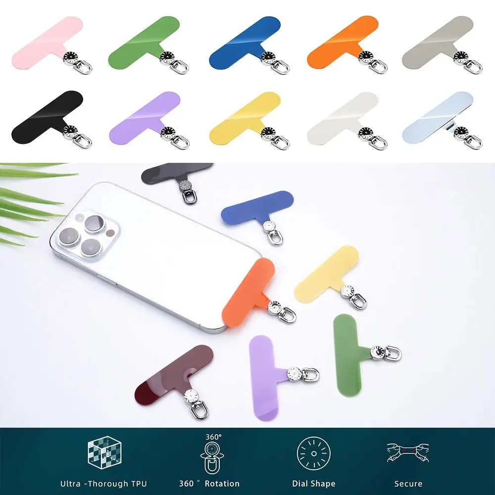 

Новый 360° ° Вращающиеся зажимы для ремешка для телефона, ультратонкие универсальные подвесные зажимы для веревки, сменный соединитель для ремешка для телефона из ТПУ