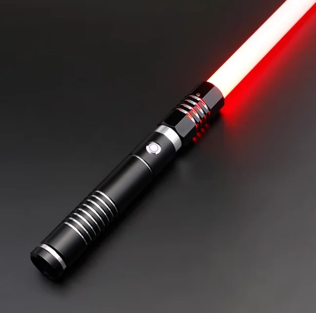 Metal Lightsaber Smooth Swing Heavy Dueling RGB Hilt FOC Blaster Toys Jedi Laser Sword Cosplay Toys For Kids