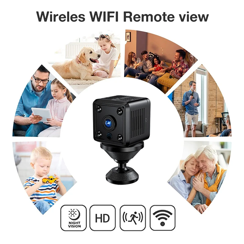 X6 HD 1080P Mini IP Camera Wifi Wireless Security Night Vision Built-in Battery Mobile Video Remote Alarm Camera Motion Sensor