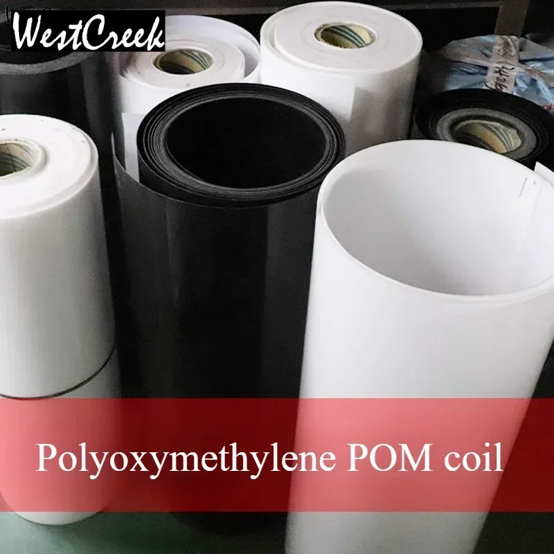 WESTCREEK 0.3 0.5mm thick black pom sheet white Polyoxymethylene panel Delrin plate Hard plastic board polyformaldehyde plate