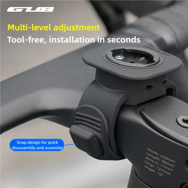 Gub 630 دراجة الكمبيوتر قوس سيليكون توسيع المقود تركيب الهاتف المحمول مقاومة للصدمات سميكة المضادة للانزلاق قاعدة #5