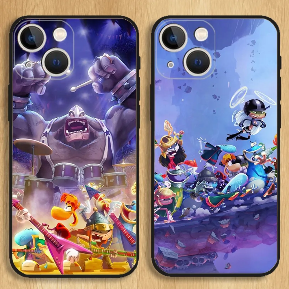 Rayman Legends Video Game Phone Case For iPhone15,14,13,12,11,Pro,Max,Plus,Mini,X,XS,XR,8,7,6,S,Plus,SE Soft Black Case