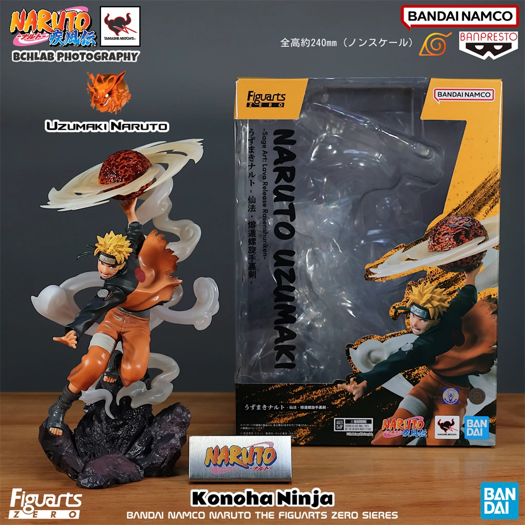

In Stock Bandai Figuarts ZERO Naruto Uzumaki - Sage Art Lava Style Rasenshuriken Figure with Effect Parts Official Anime Statue