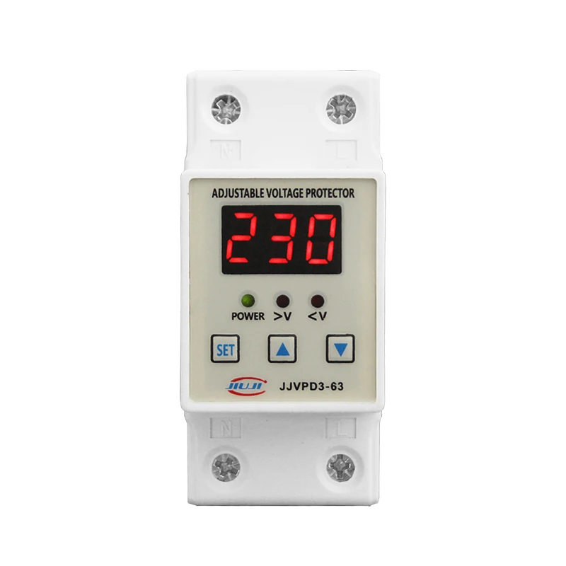 

digital Voltage Relay 40A 60A 63A din rail Adjustable Protection Over Under Automatic High Low Voltage Protect protective