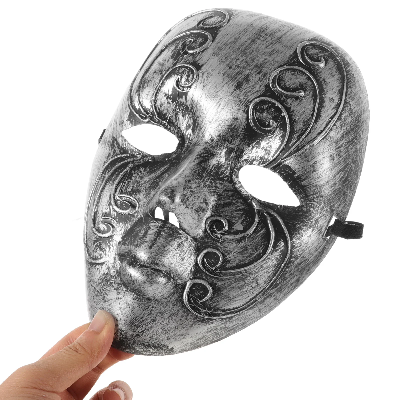 หน้ากากเวนิสแบบเต็มหน้าสไตล์วินเทจน่ากลัวหน้ากากสวมหน้ากากฮาโลวีนเครื่องแต่งกายอุปกรณ์ประกอบฉากเทศกาลปาร์ตี้คาร์นิวัลตกแต่ง