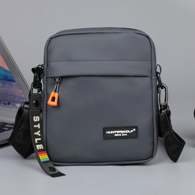 Messenger Sling Bags For Men Casual Oxford Small Zipper Crossbody Pouch Simple Mini Crossbody Phone Bag Male Side Shoulder Bag