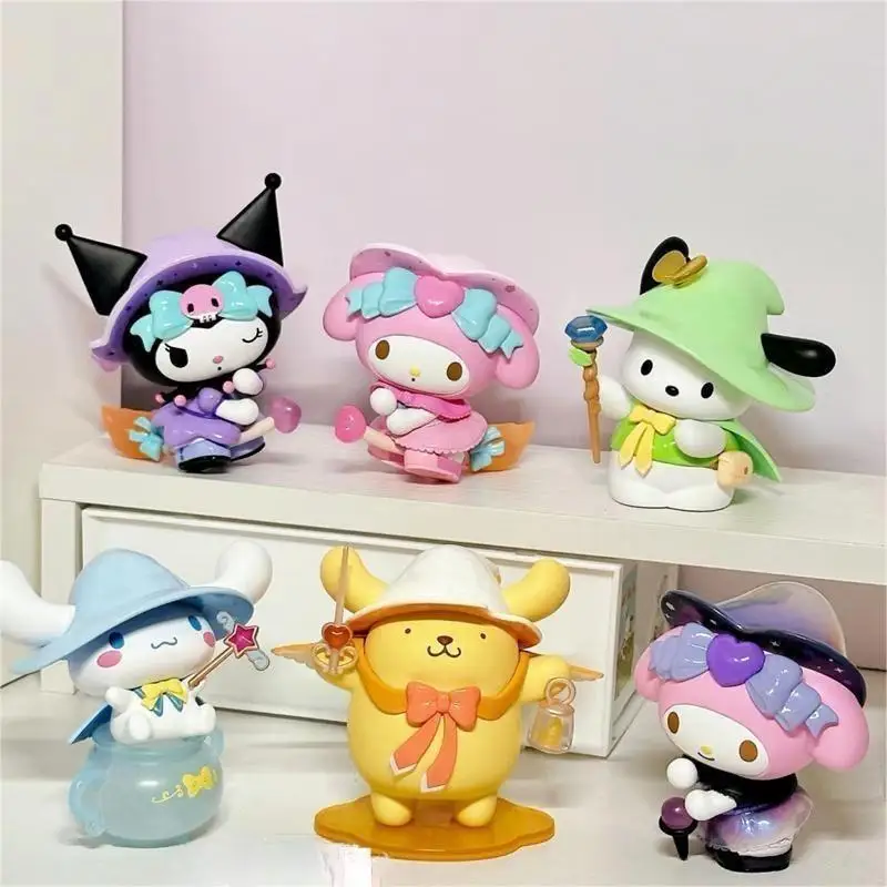 

Мультяшная Волшебная история pompompompurin Cinnamoroll Kuromi Melody понравико Китти экшн-фигурка куклы игрушки Рождественский подарок для детей модель