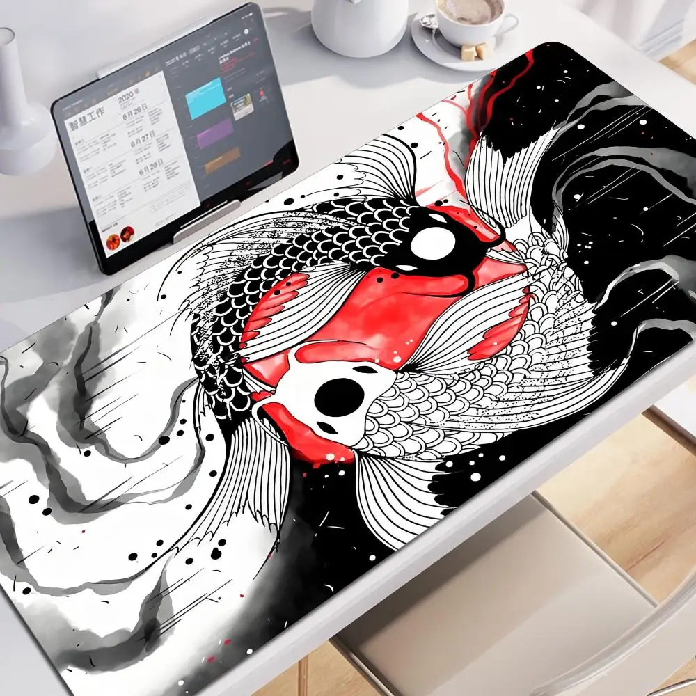 

Large Tai Chi Fish Mousepad Gamer XXL Gaming Mouse Pad Rubber Waterproof Big Laptop Notebook Desk Mat Game Neutral Mouse Mat
