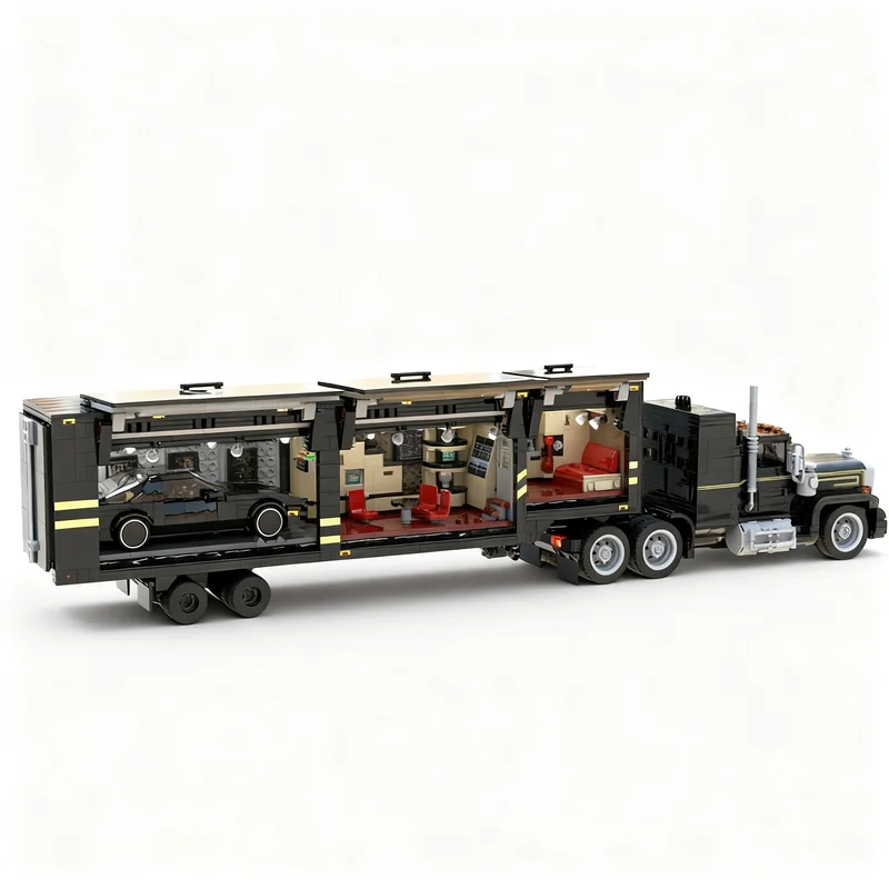 3106pcs MOC Mocturnal Knight Rider KITT FLAG Mobile Command Unit Racing Series Model Building Blocks DIY Art Set Mega Toy Gift - view 5